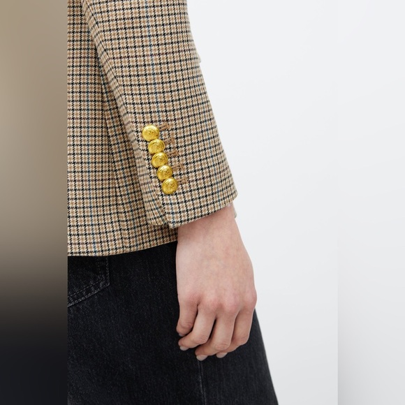 A.L.C. Double-Breasted Sedgwick Houndstooth Plaid Blazer - Size US 4 - Picture 5 of 15